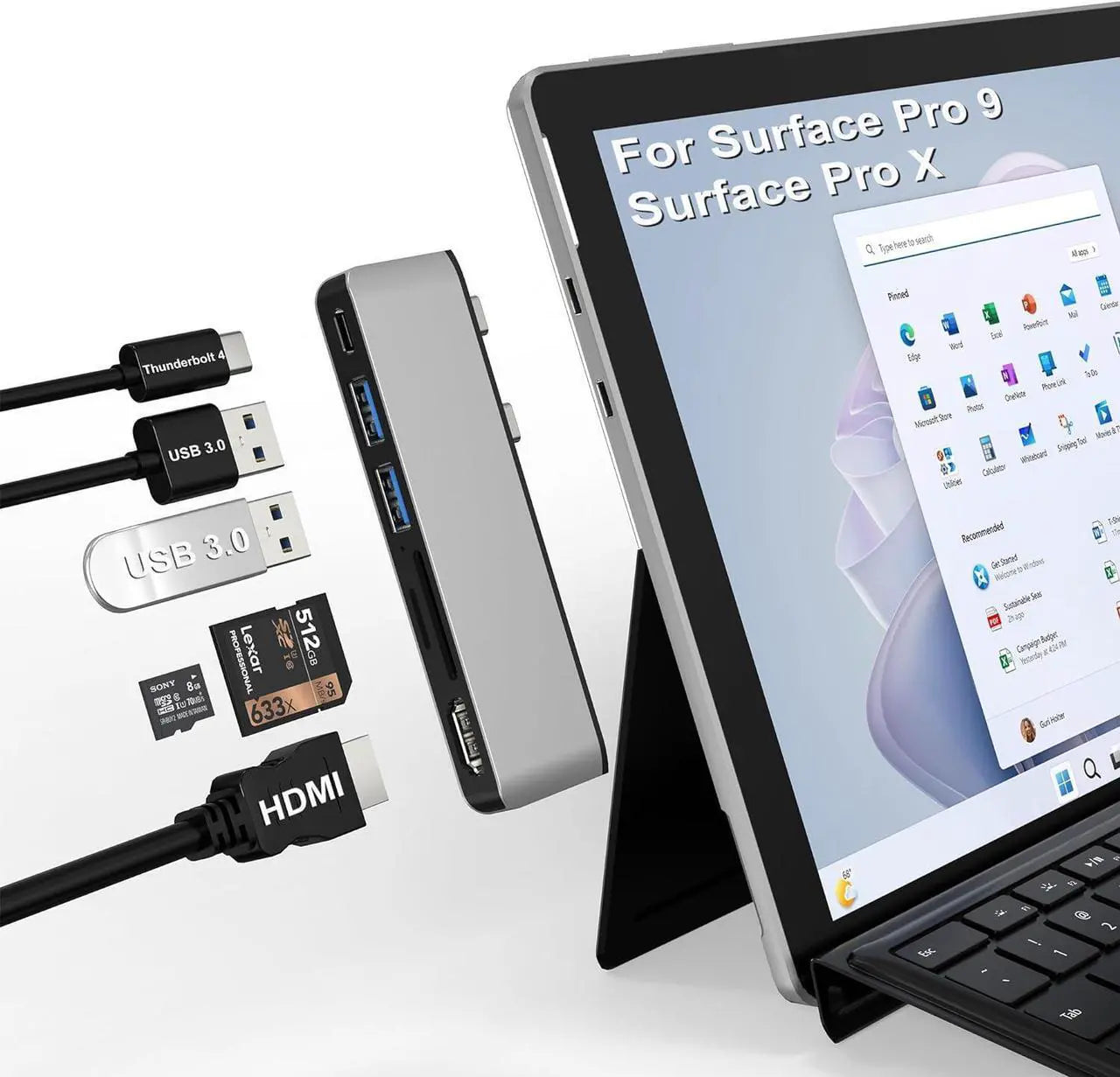 DOCKING STATION FOR MICROSOFT SURFACE PRO 8,9,10,11