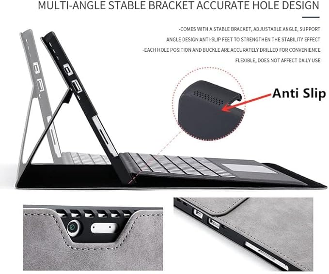 Surface Pro 11/10/9 Tablet Protective Case, Shockproof Folio Flip Rugged Cover with Pen Holder