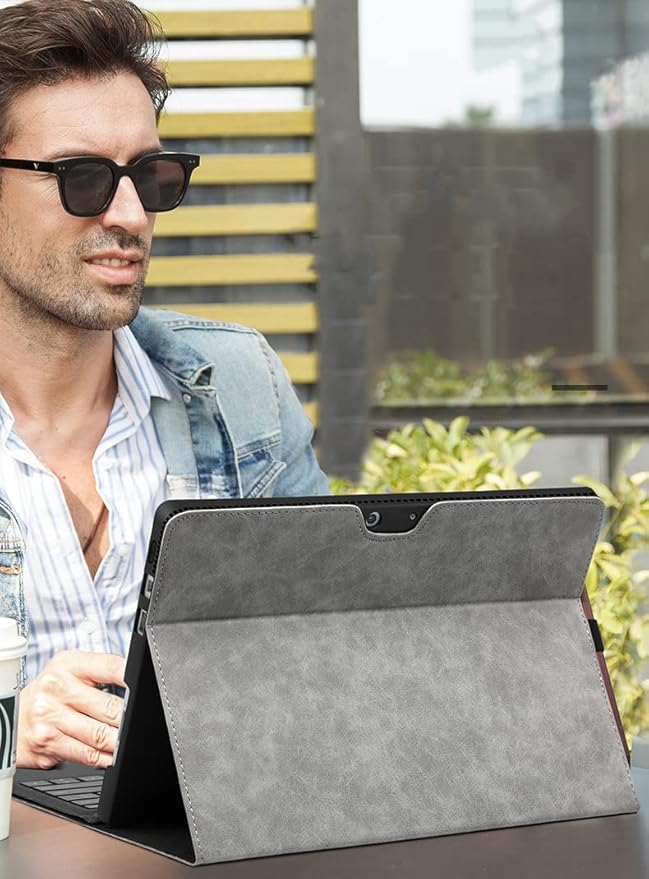 Surface Pro 11/10/9 Tablet Protective Case, Shockproof Folio Flip Rugged Cover with Pen Holder